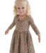 Good Apples Kids Crimson Floral 3/4 Sleeve Twirl Dress