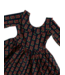 Good Apples Kids Navy Floral Collared 3/4 Sleeve Twirl Dress