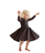Good Apples Kids Navy Floral Collared 3/4 Sleeve Twirl Dress