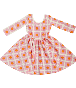 Good Apples Kids Pink Flower Power Dress