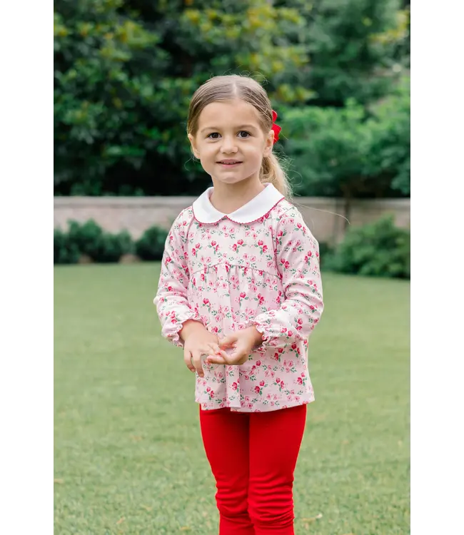The Proper Peony Zinnia Blooms Long Sleeve Tunic Set