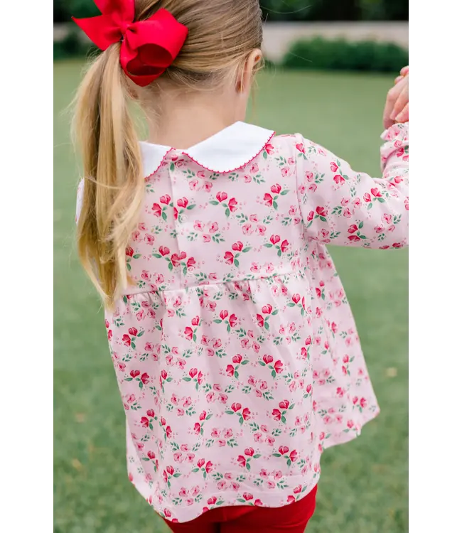 The Proper Peony Zinnia Blooms Long Sleeve Tunic Set