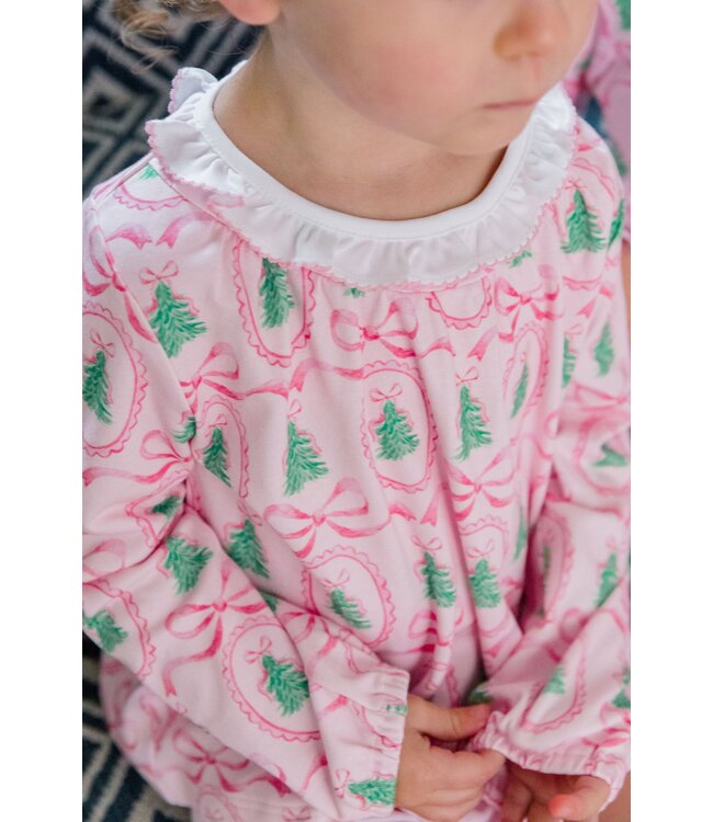 The Proper Peony Pink Tannenbaum Long Sleeve Dress