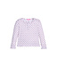 Verbier Pointelle Floral Long Sleeve Henley Tee