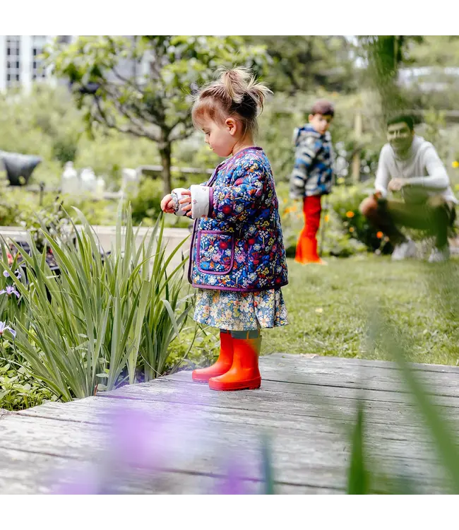 Magnetic Me Floral Quilted Reversible Girls Jacket