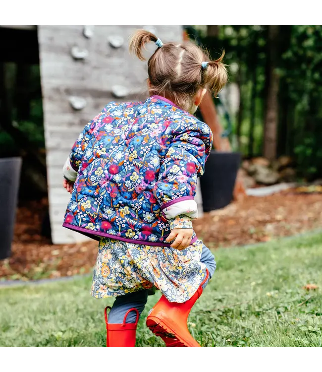 Magnetic Me Floral Quilted Reversible Girls Jacket