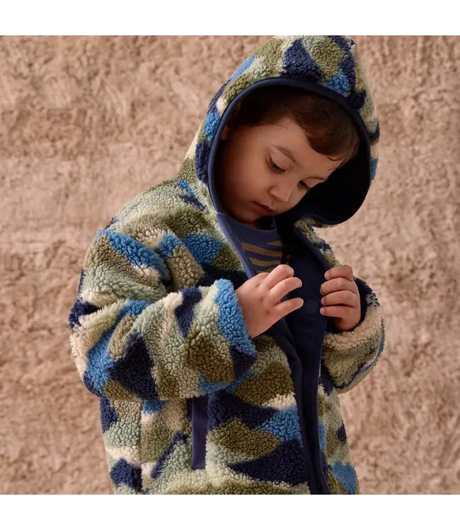 Magnetic Me Camo Peak Sherpa Magnetic Hooded Boys Jacket