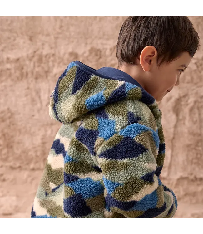 Magnetic Me Camo Peak Sherpa Magnetic Hooded Boys Jacket