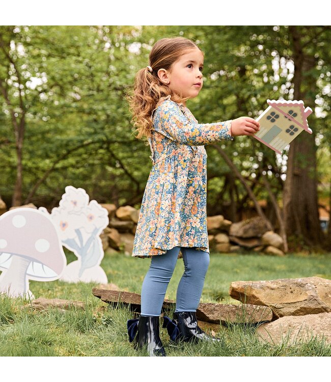 Flora Modal Ruffle Long Sleeve Dress & Legging Set