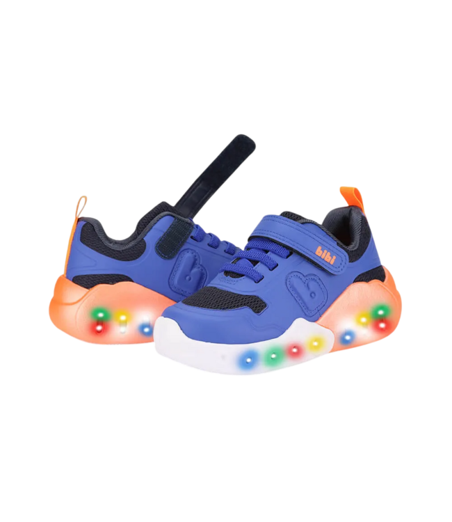 Bibi Kids Shoes Fun Light Navy/Atomic Light-Up Sneaker