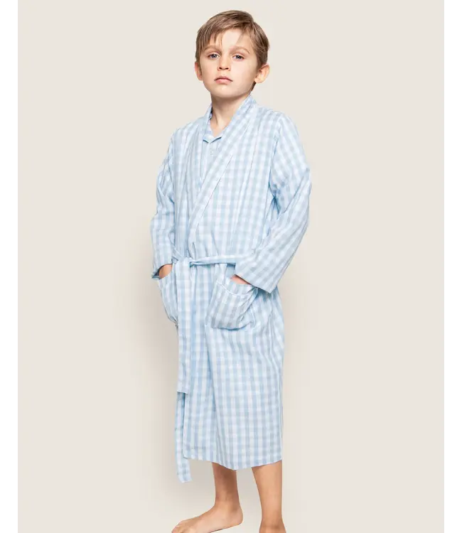 Light Blue Gingham Robe