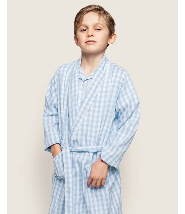 Light Blue Gingham Robe