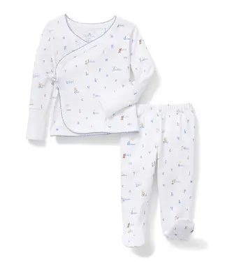 Petite Plume Letters And Lullabies Pima Wrap Set