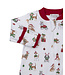 Santa's Merry Pups Zip Footie