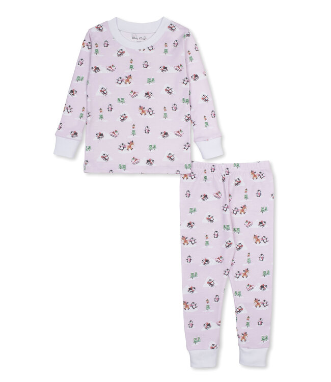 Pink Snow Slides Pajama Set