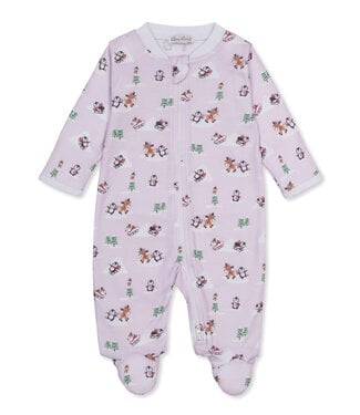 Kissy Kissy Pink Snow Slides Zip Footie