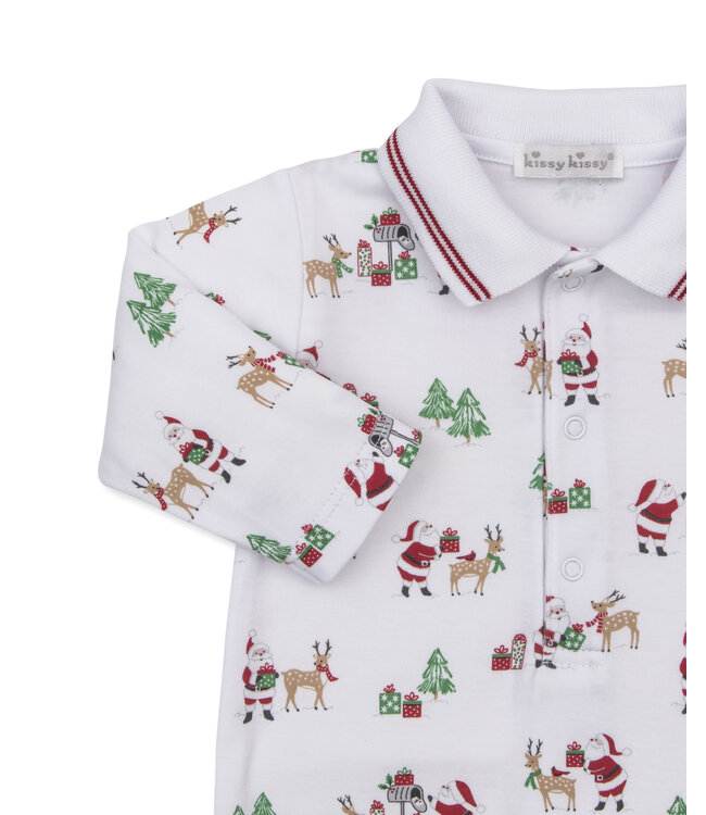 North Pole Reindeer Collared Playsuit
