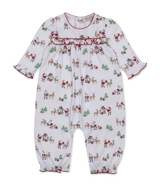 Kissy Kissy North Pole Reindeer Ruffled Playsuit