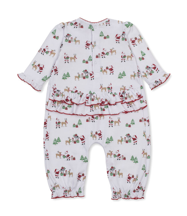 North Pole Reindeer Ruffled Playsuit