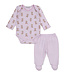 Pink Teddy Bear Club Bodysuit Footed Pant Set