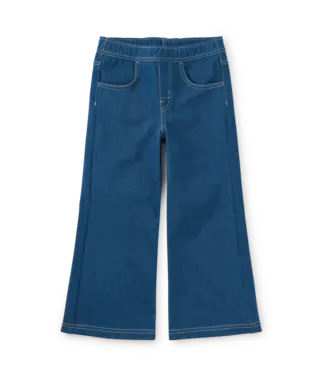 Tea Collection Medium Wash Denim-Like Flare Pants