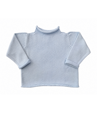 A Soft Idea Blue Jersey Rollneck Sweater
