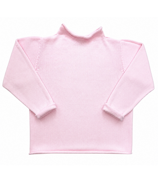 A Soft Idea Pink Jersey Rollneck Sweater