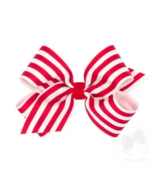 Wee Ones Mini Red Stripe Bow