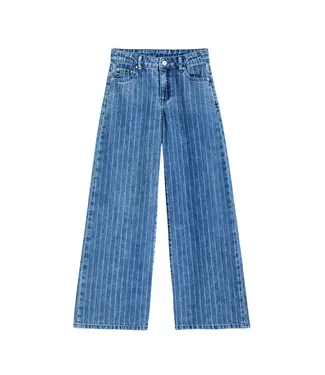 tractr Striped Indigo Wide Leg Jeans