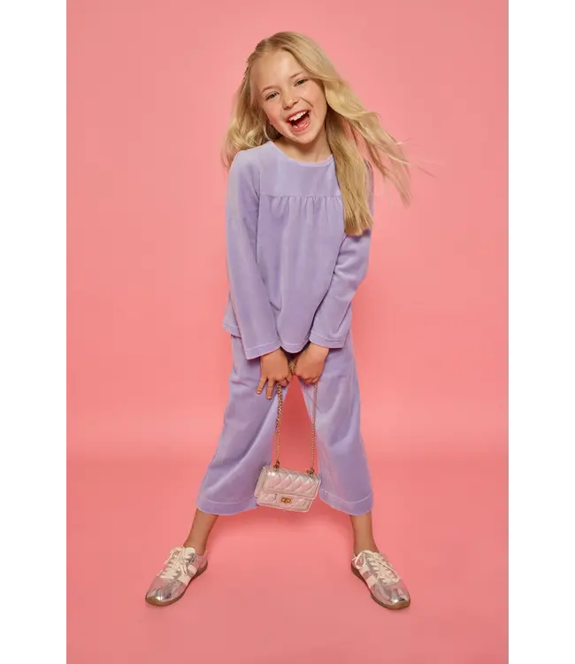 Lavender Velour Palazzo Pants