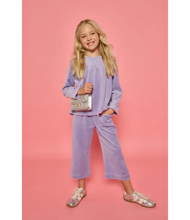 Lavender Velour Palazzo Pants