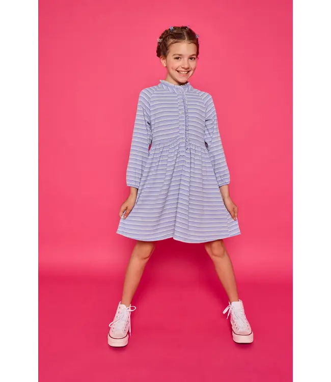 Blue Sparkle Stripe Amelia Dress