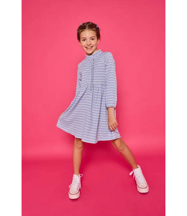 Blue Sparkle Stripe Amelia Dress