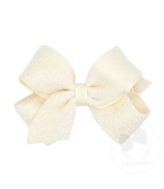 Wee Ones Medium Sparkle Velvet and Grosgrain Underlay Overlay Hair Bow