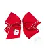 Wee Ones King Christmas Moonstitch Santa Embroidered Red Hair Bow