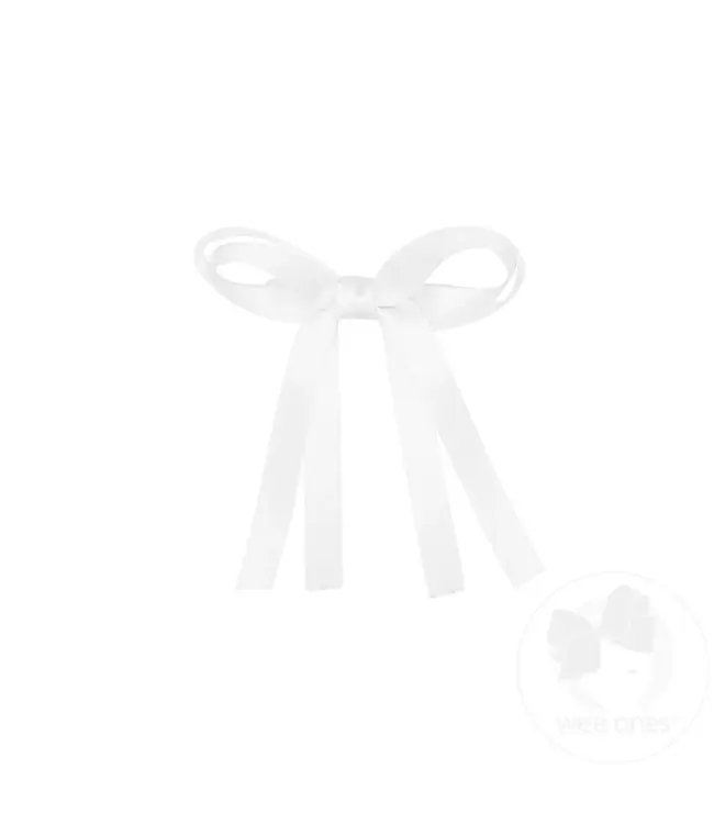 Wee Ones Tiny Satin Double Loop Streamer Bow