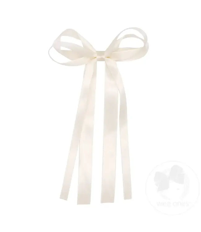 Wee Ones Mini Satin Double Loop Streamer Bow
