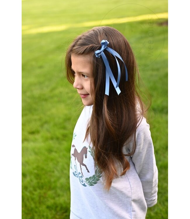 Wee Ones Tiny Satin Double Loop Streamer Bow