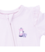 Cheer Pink Micro Stripe - 2 Way Ruffle Sleeve Zipper Footie