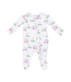 Golf Carts Pink - 2 Way Ruffle Back Zipper Footie