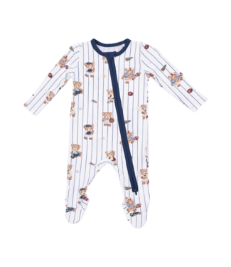 Angel Dear Mixed Sports Bears - 2 Way Zipper Footie