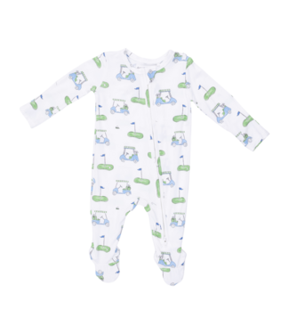 Angel Dear Golf Carts Blue - 2 Way Zipper Footie