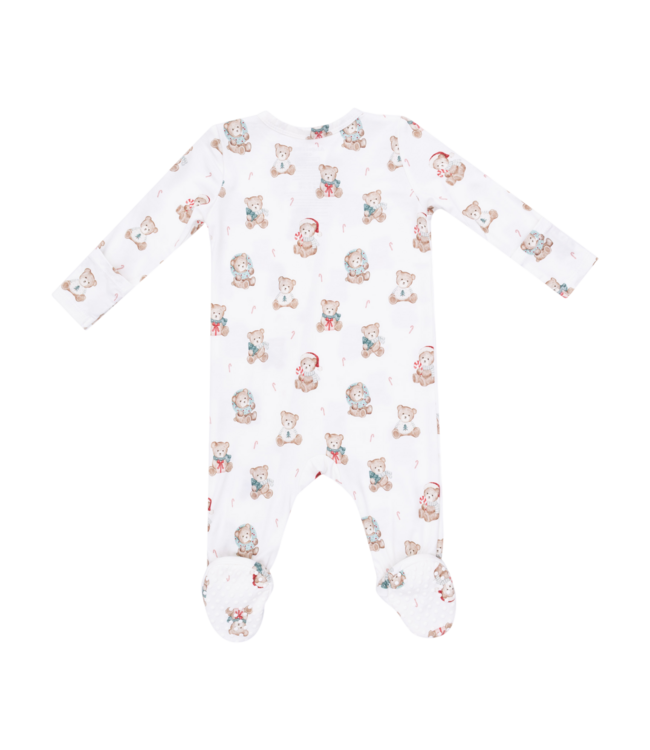 Christmas Teddy Bears Uni - 2 Way Zipper Footie