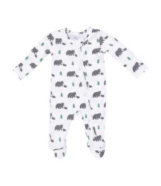 Angel Dear Black Bears - 2 Way Zipper Footie
