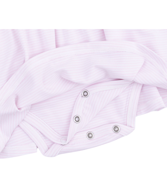 Cheer Pink Micro Stripe - Long Sleeve Tennis Bodysuit Dress