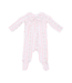 Marnie Rosebud Stripe - Smocked Peter Pan Snap Footie