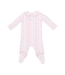 Marnie Rosebud Stripe - Smocked Peter Pan Snap Footie