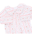 Marnie Rosebud Stripe - Smocked Peter Pan Snap Footie
