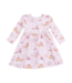Princess Unicorns and Castle - Twirly Long Sleeve Dress with Bike Short
