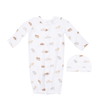 Angel Dear Puppy Snuggle Club - Convertible Gown & Beanie Hat Set